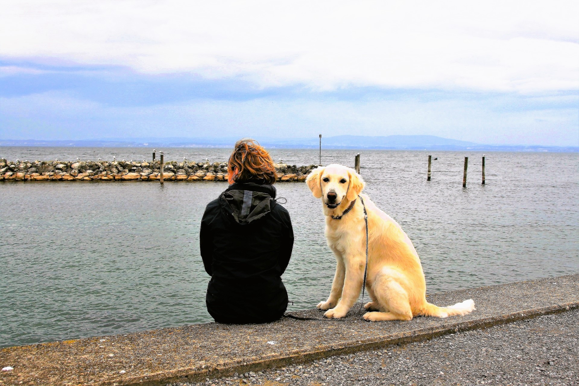 Avec chien au Lac de Garde